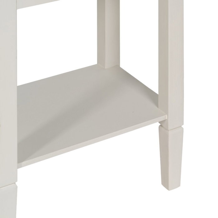 BigBuy Home Table de Nuit Blanc 40 x 30 x 61 cm