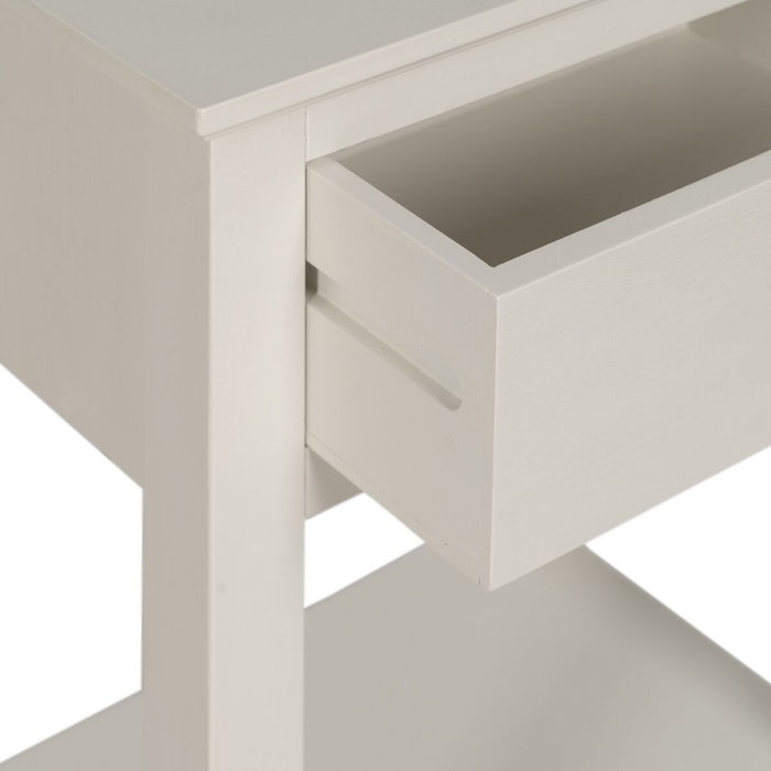BigBuy Home Table de Nuit Blanc 40 x 30 x 61 cm