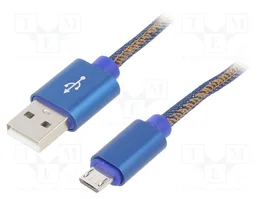 GEMBIRD Câble USB 2.0 Cablexpert 1m USB A vers micro USB B bleu