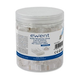 Ewent Connecteur RJ45 EasyConnect IM1206 CAT6 U/UTP pour câble rond, 100 unités