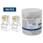 Ewent IM1206 Connecteur RJ45 Cat.6 Passant U/UTP pour câble rond, 100 unités