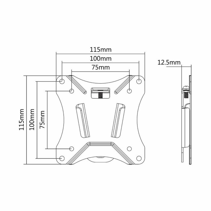 Support de TV Neomounts NM-W25BLACK 10" 30" 25 kg
