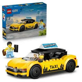 LEGO City 60487 Le Taxi Jaune - Set de Construction avec 2 Minifigurines - Jouet pour Enfants dès 5 Ans