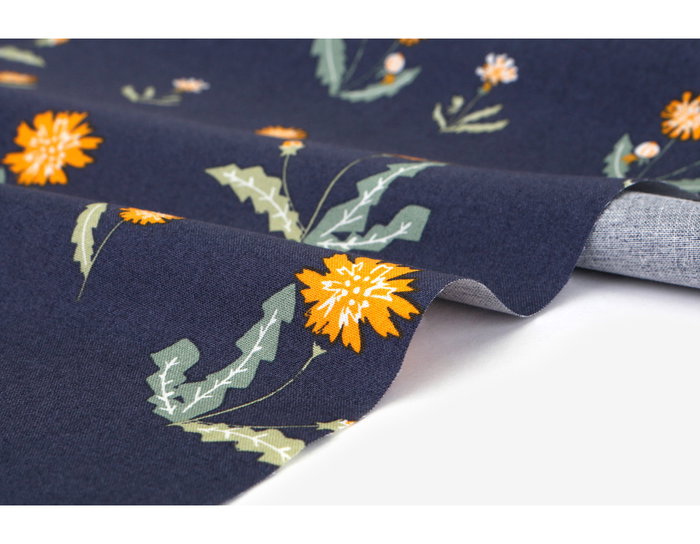 Dailylike Tissu coton motif fleurs dandelion 1,10m x 3m Dailylike Tissu coton motif fleurs dandelion 1,10m x 3m