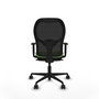 Piqueras y Crespo Chaise de bureau Jorquera Pistache et Noir