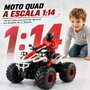 Crazon Moto Quad radiocommandé 1:14 avec lumières et sons - Rouge