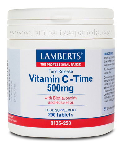 LAMBERTS Vitamine C 500 mg à libération soutenue, 250 comprimés LAMBERTS Vitamine C 500 mg à libération soutenue, 250 comprimés