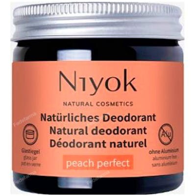 NIYOK - Peach Perfect - Crème Déodorante Antitranspirante 2 en 1 - Odeur Pêche et Abricot - 40 ml - Végan - Cosmos Natural NIYOK - Peach Perfect - Crème Déodorante Antitranspirante 2 en 1 - Odeur Pêche et Abricot - 40 ml - Végan - Cosmos Natural