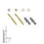 WOLFPACK LINEA PROFESIONAL Kit sanitaire fixation WC 5x75 mm Bichromaté (2 pièces)