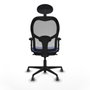 Piqueras y Crespo 2D036G1 Chaise de Bureau avec Appui-tête Bleu clair