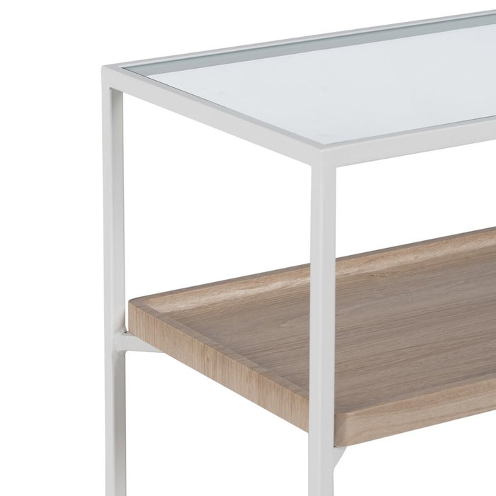 BigBuy Home Meuble d'Entrée Blanc Naturel 120 x 30 x 75 cm BigBuy Home Meuble d'Entrée Blanc Naturel 120 x 30 x 75 cm