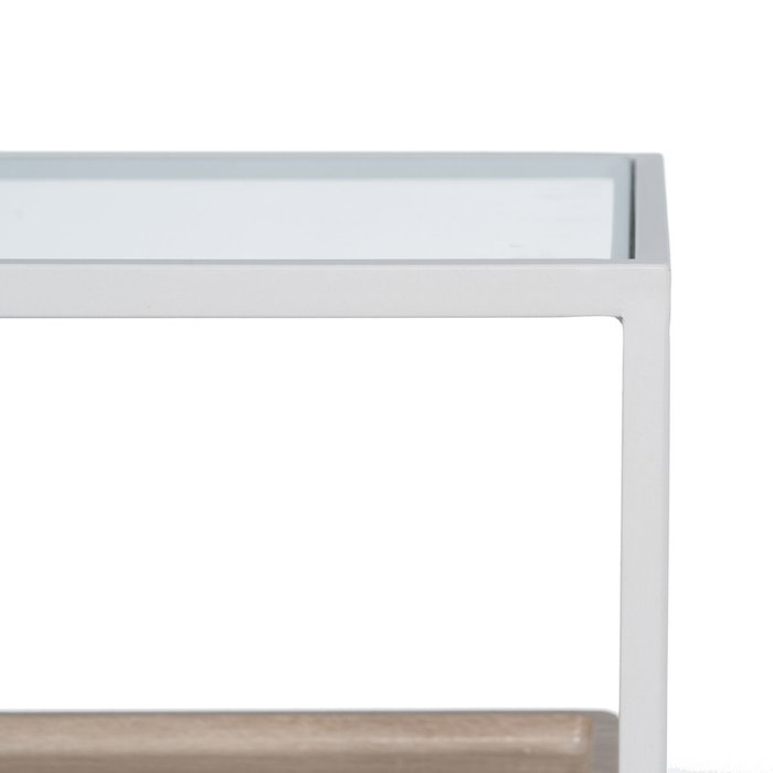 BigBuy Home Meuble d'Entrée Blanc Naturel 120 x 30 x 75 cm BigBuy Home Meuble d'Entrée Blanc Naturel 120 x 30 x 75 cm