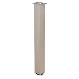 HERRAJES ALK Jeu de 4 pieds réglables 60x60-710 mm en fer, Nickel satiné