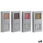 Ensemble de Bougies DKD Home Decor Bicolore 2 x 2 x 18,5 cm 4 Pièces (4 Unités)