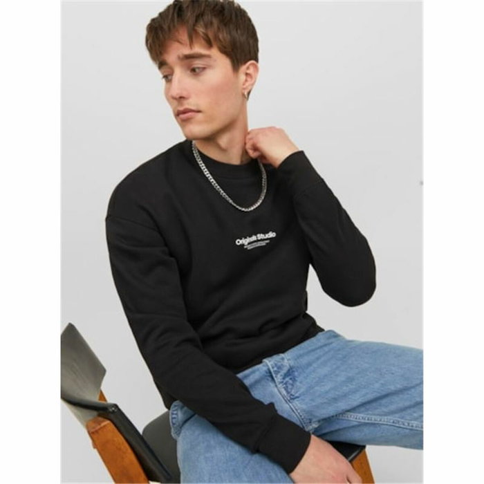 Sweat sans capuche homme Jack & Jones Jorvesterbro Noir
