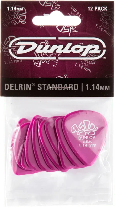 Dunlop Pack 12 Médiators Delrin 500 - 1,14mm Dunlop Pack 12 Médiators Delrin 500 - 1,14mm
