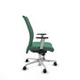 Piqueras Y Crespo Silla Albacete confidente, Vert émeraude, Mécanisme Sincro, Base aluminium