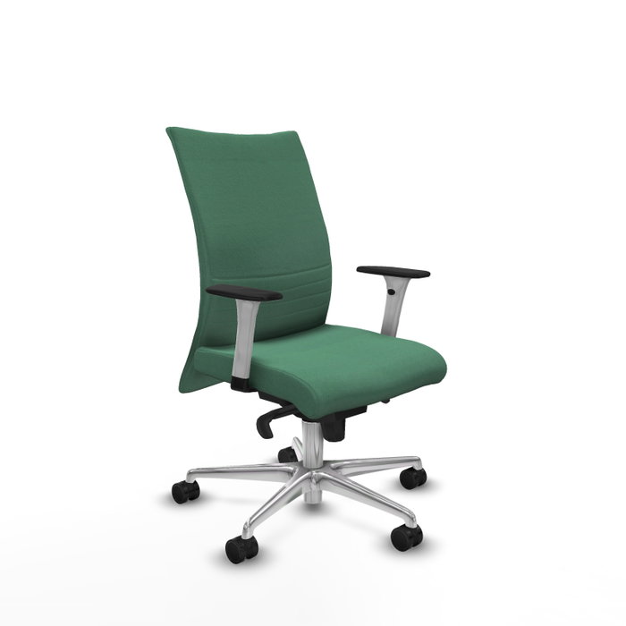 Piqueras Y Crespo Silla Albacete confidente, Vert émeraude, Mécanisme Sincro, Base aluminium Piqueras Y Crespo Silla Albacete confidente, Vert émeraude, Mécanisme Sincro, Base aluminium