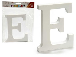 Pincello Lettre E en Bois Blanc 1,8 x 15 cm (Set de 12)