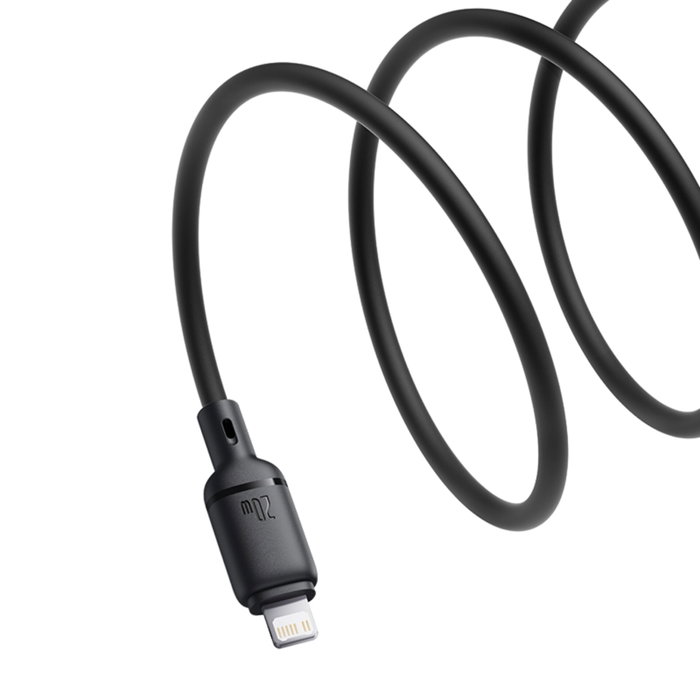 Baseus Silky Series Câble de charge USB-C vers Lightning 20W 2m Noir Baseus Silky Series Câble de charge USB-C vers Lightning 20W 2m Noir