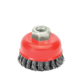WOLFPACK LINEA PROFESIONAL Brosse en coupelle en acier tressé Ø 75 mm M14