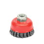 WOLFPACK LINEA PROFESIONAL Brosse en coupelle en acier tressé Ø 75 mm M14