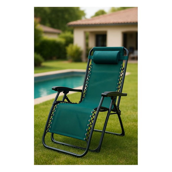 Marbueno Pack de 2 Chaises Longues Pliables Gravité Zéro Vert