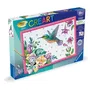 Ravensburger CreArt 25851 Kit Peinture par Numéros - Colibri et Fleurs Exotiques sur Toile 31x21 cm avec Cadre, Jeu Créatif dès 7 Ans