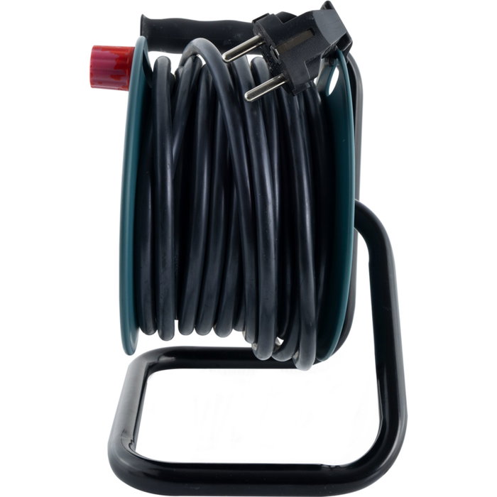 Rev Dérouleur de câble Mini 3 prises 10m Noir / Vert