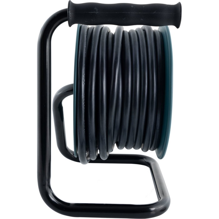 Rev Dérouleur de câble Mini 3 prises 10m Noir / Vert