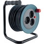 Rev Dérouleur de câble Mini 3 prises 10m Noir / Vert