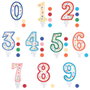 Party Time Bougie Anniversaire Chiffres 0-9 Assortie