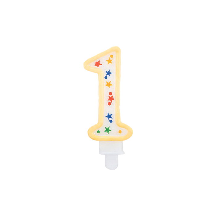 Party Time Bougie Anniversaire Chiffres 0-9 Assortie