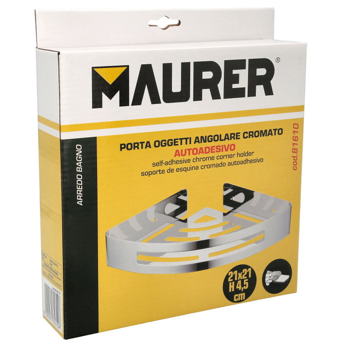 MAURER Panier de douche d'angle en acier chromé Inox MAURER Panier de douche d'angle en acier chromé Inox