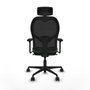 Piqueras y Crespo Chaise de Bureau avec Appui-tête Jorquera 3D036N2 Vert