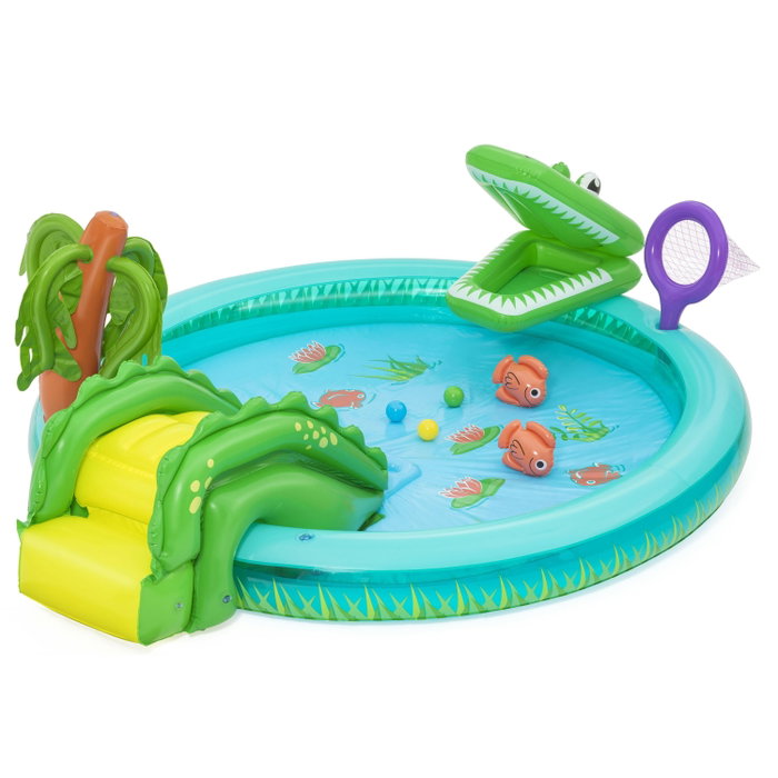 Bestway 53166 Piscine Gonflable Parc de Jeux Crocodile 224x181x72 cm +2 Ans Jardin Bestway 53166 Piscine Gonflable Parc de Jeux Crocodile 224x181x72 cm +2 Ans Jardin