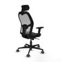Piqueras y Crespo Chaise de Bureau avec Appui-tête 2D036G2 Noir