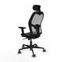 Piqueras y Crespo Chaise de Bureau avec Appui-tête 2D036G2 Noir