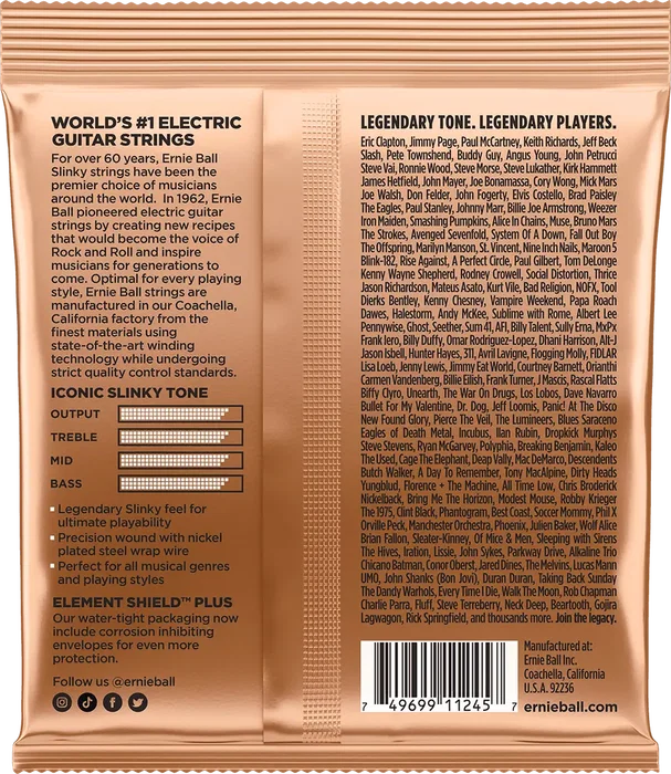 Ernie Ball Jeu de cordes électrique Turbo Slinky 9.5-46 Tripack (3)