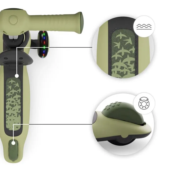 Kinderkraft HALLEY 2 Trottinette 2 en 1 avec siège réglable et roues LED Vert Kinderkraft HALLEY 2 Trottinette 2 en 1 avec siège réglable et roues LED Vert