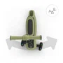 Kinderkraft HALLEY 2 Trottinette 2 en 1 avec siège réglable et roues LED Vert