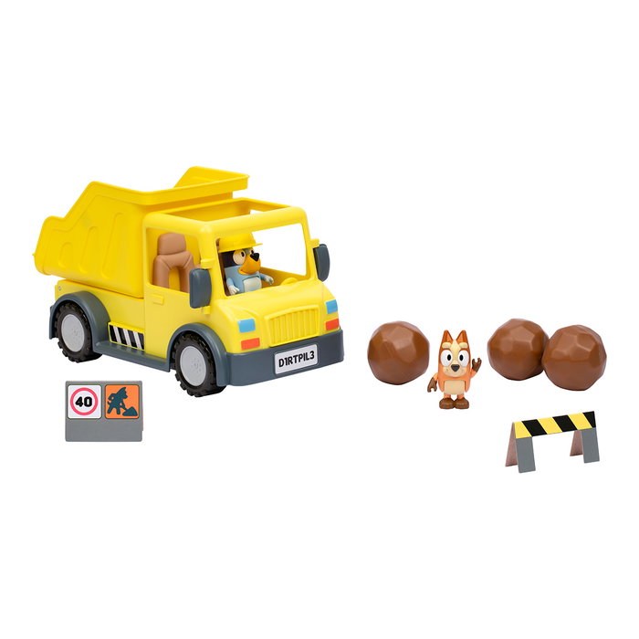 Bluey Camion Benne avec figurines Bluey et Bingo Bluey Camion Benne avec figurines Bluey et Bingo
