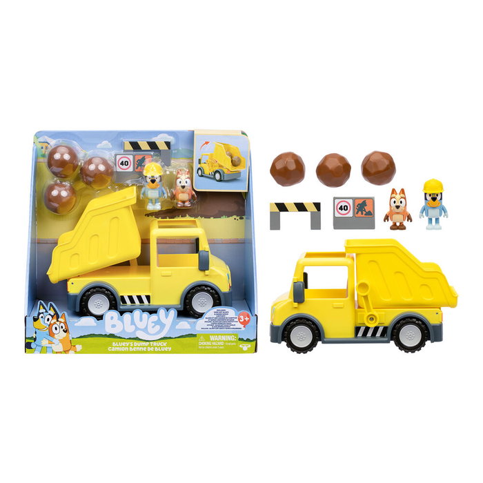 Bluey Camion Benne avec figurines Bluey et Bingo Bluey Camion Benne avec figurines Bluey et Bingo