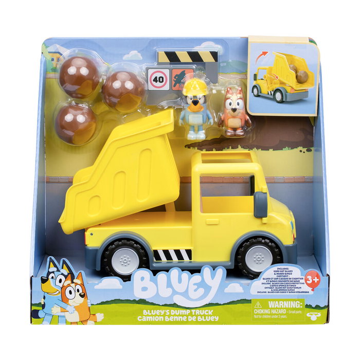 Bluey Camion Benne avec figurines Bluey et Bingo Bluey Camion Benne avec figurines Bluey et Bingo