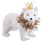 BigBuy Home Décoration de Noël Ours Blanc et Or