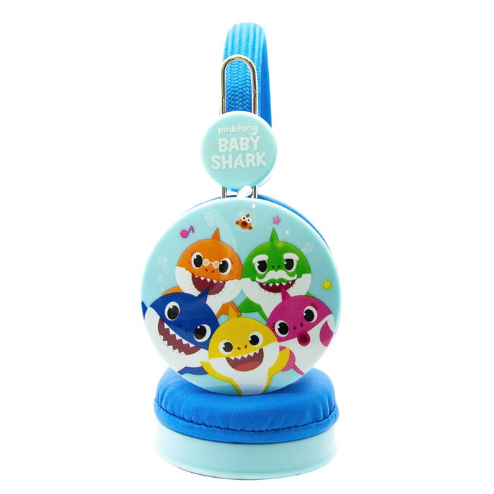 OTL TECHNOLOGIES Auriculares infantiles Baby Shark - Casque audio enfant à volume limité 85 dB pour 3-7 ans, 40 mm, jack 3.5mm, 92g, pour musique, films et jeux