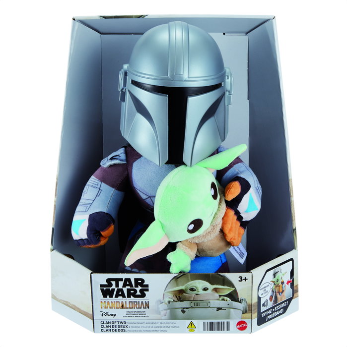 Mattel Star Wars Peluche Clan de Dos Mando avec Grogu