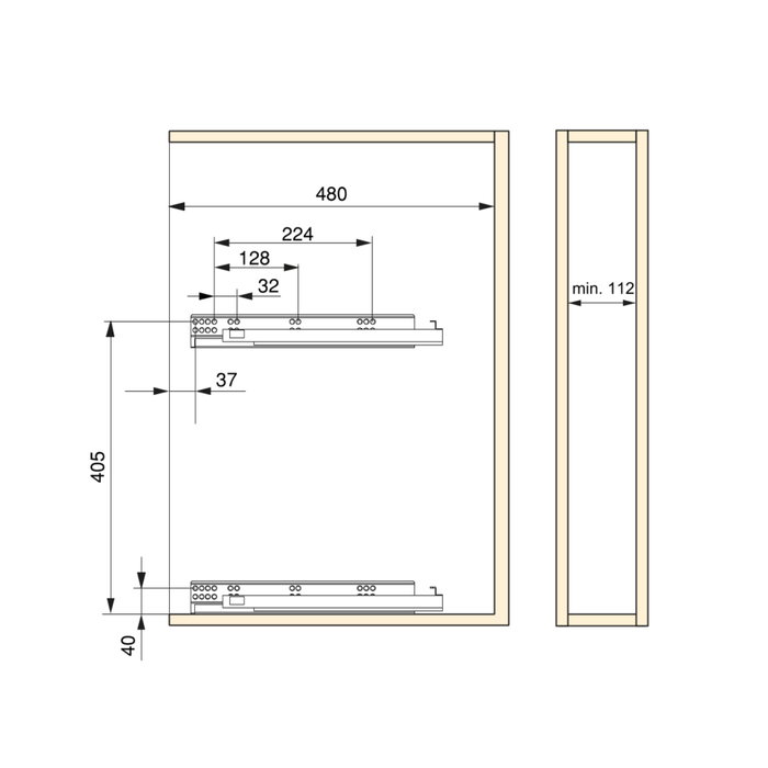 Emuca Porte-bouteilles extractible Suprastar avec fermeture amortie, module 150mm, acier, chromé