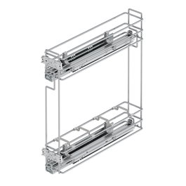Emuca Porte-bouteilles extractible Suprastar avec fermeture amortie, module 150mm, acier, chromé