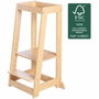 Roba Tour d'apprentissage Montessori en Bambou Naturel, réglable sur 3 niveaux